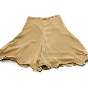 Armani Collezioni Silk-Feel Viscose A-Line Skirt Taupe Size EU 38 Italy NWT